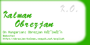 kalman obrezjan business card